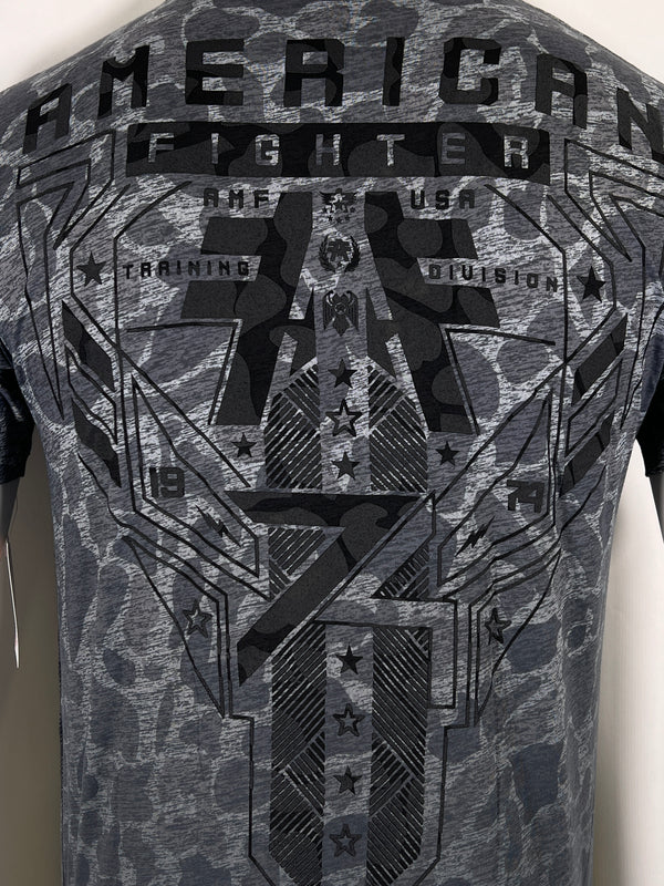 AMERICAN FIGHTER Mens T-shirt Mullins Heather Grey Camo Athletic XS-4XL *
