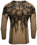AFFLICTION Men's Long Sleeve Thermal Shirt WALKING DEAD