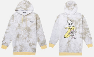 Bananas Monkey Women's Hoodie Dress So Bananas Storm Wash Heavyweight