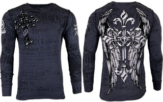 ARCHAIC Mens Long Sleeve HERCULES Crewneck THERMAL T-Shirt