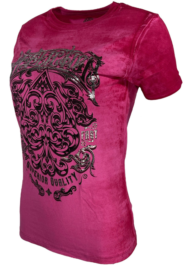 Affliction Women's T-Shirt Feint Illusion^