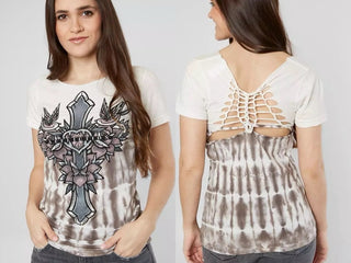 Affliction Women's Short sleeve T-Shirt DESPINA