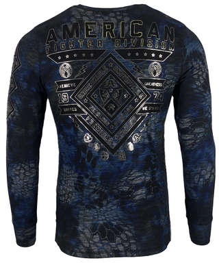 AMERICAN FIGHTER Men's T-Shirt Thermal Shirt BRIDGE CITY Black Biker MMA