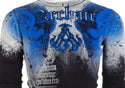 ARCHAIC Mens Long Sleeve NIGHTWATCHER Crewneck THERMAL T-Shirt (Black/Blue)