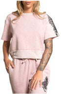 AFFLICTION Women's T-Shirt Sweatshirt AUDRALYN Pink