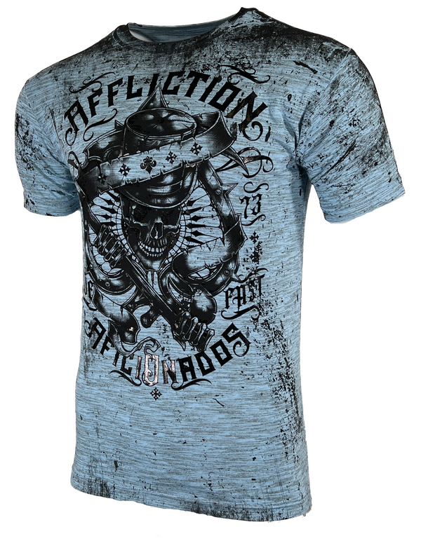 Affliction Men's T-shirt GRIM INTENT Skull Wings