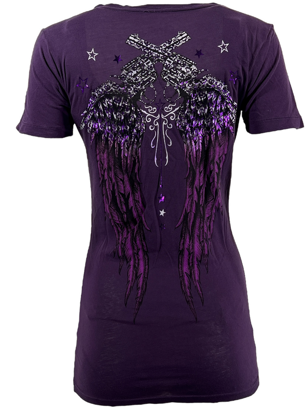 Archaic by Affliction Women's T-shirt Hot Smoke ^