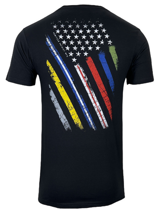 Howitzer Style Men's T-Shirt HONOR FLAG Military Grunt MFG