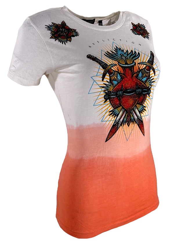 Affliction Women's T-Shirt Sacred Oath ^