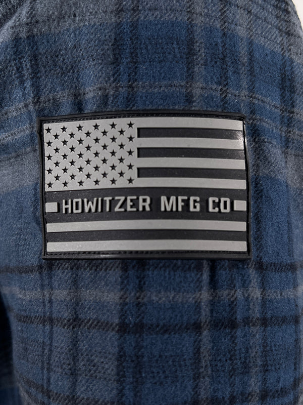 Howitzer Style Men's Button Down Flannel Hoodie Savage Military Grunt *