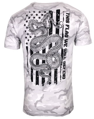 Howitzer Style Men's T-Shirt DEFEND FLAG Military Grunt MFG
