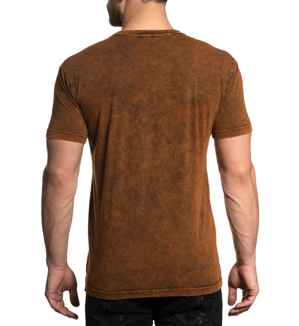 AFFLICTION BROOKLYN Men's T-shirt Copper/Black