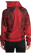 AFFLICTION Women's Hoodie ISADORA DIAMONDS Red