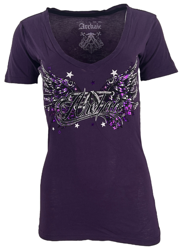 Archaic by Affliction Women's T-shirt Hot Smoke ^