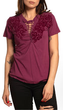 Affliction Women's T-Shirt FLORETTA PINK