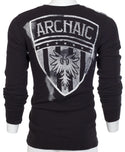ARCHAIC Mens Long Sleeve UPRISING NOW Crewneck THERMAL T-Shirt