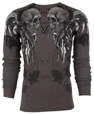 XTREME COUTURE Mens Long Sleeve RAMBO Crewneck THERMAL T-Shirt