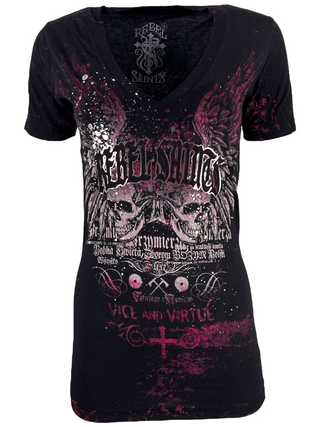 Rebel Saint by Affliction Women's T-shirt MotorHead ^