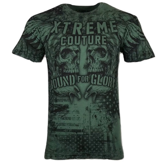 Xtreme Couture By Affliction Men's T-Shirt Pride & Glory Skull Biker