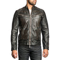 AFFLICTION Leather FIRE HORSE MEN'S JACKET Black