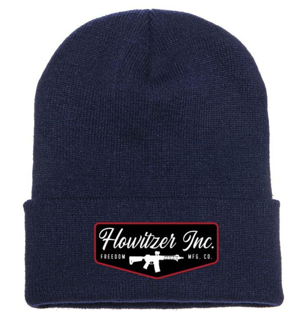 Howitzer Style Men's Beanie Stamp Military Grunt Navy