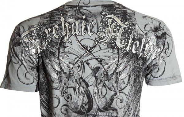 Archaic By Affliction Men's T-Shirt FURANCE Skull Wings MMA Biker