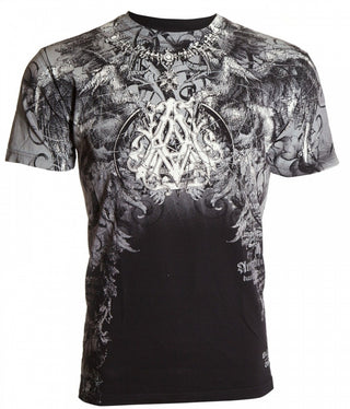 Archaic By Affliction Men's T-Shirt FURANCE Skull Wings MMA Biker