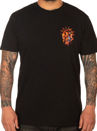 Sullen Men's T-shirt PYRE Electric Neon Skull Tattoos Urban Skull Premium Quality