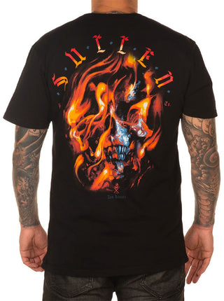 Sullen Men's T-shirt PYRE Electric Neon Skull Tattoos Urban Skull Premium Quality
