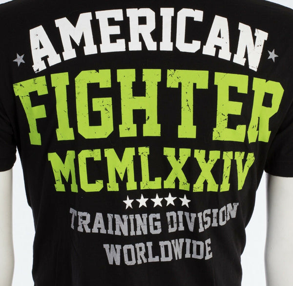 American Fighter Corner Black Neon Green Athletic Mens Crewneck T-shirt S-3XL +++