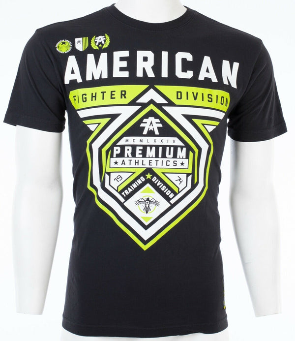 AMERICAN FIGHTER Cameron Weathered Black Athletic Fit Mens T-shirt L-3XL NWT */