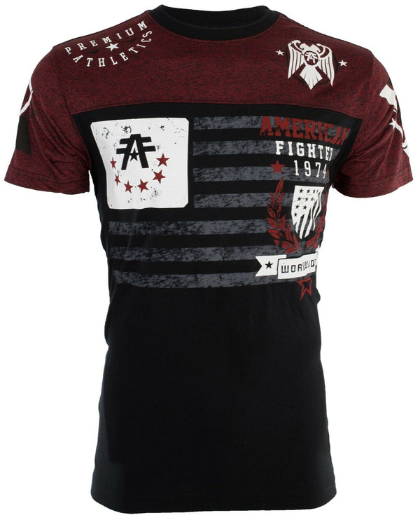 AMERICAN FIGHTER Nazareth Black Athletic Fit Mens Crewneck T-shirt L-3XL NWT +++