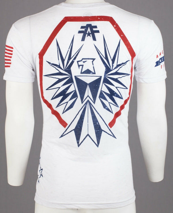 AMERICAN FIGHTER Somerset White Athletic Fit Mens Crewneck T-shirt L-3XL NWT */