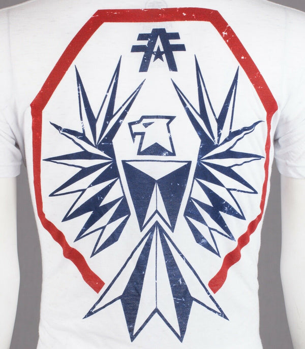 AMERICAN FIGHTER Somerset White Athletic Fit Mens Crewneck T-shirt L-3XL NWT */