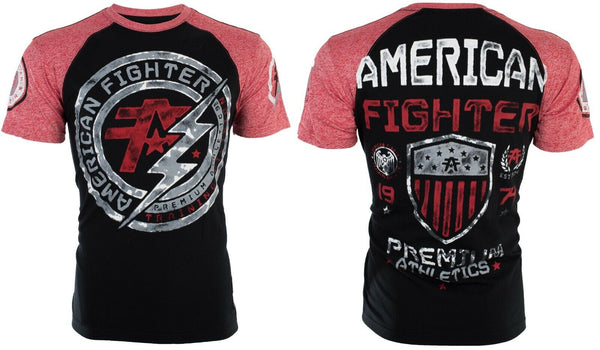 AMERICAN FIGHTER Mens T-shirt Allen Black Red L-3XL NWT +++