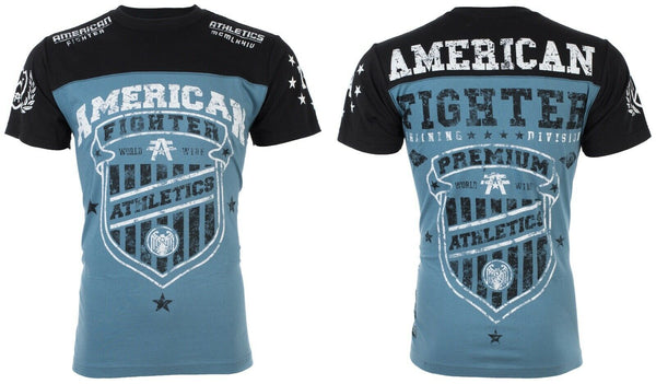 AMERICAN FIGHTER Men T-shirt Graduate Slate Blue L-3XL NWT