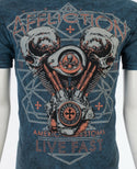 AFFLICTION Mens T-shirt American Customs Prairie Storm REVERSIBLE M-3XL