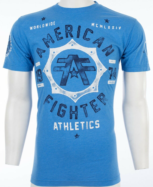 American Fighter Men Crew Neck T-shirt North Carolina Blue XS-5XL