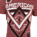 AMERICAN FIGHTER Alaska Red Black Athletic Fit Men's Crewneck T-shirt