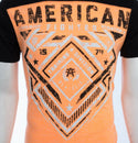 AMERICAN FIGHTER Martell Orange Black Athletic Fit Mens Crewneck T-shirt L-3XL +++