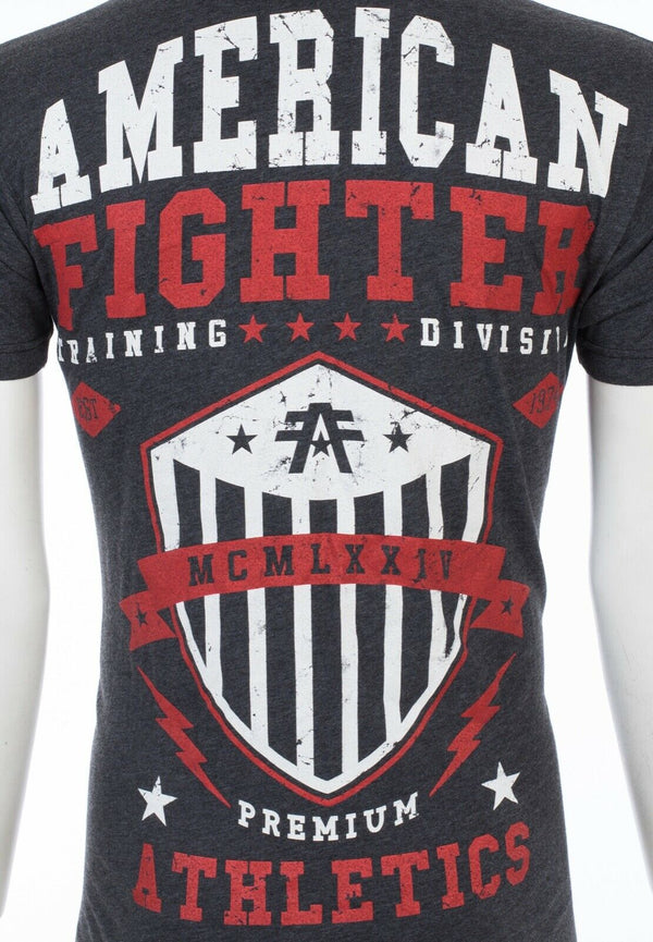 AMERICAN FIGHTER Dalton Black Red Athletic Fit Mens Crewneck T-shirt S-3XL NWT
