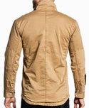 Affliction Men's Jacket Propaganda Khaki Heavy Enzyme Wash Biker