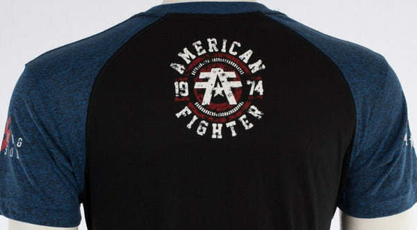 AMERICAN FIGHTER Bradley Black Blue Athletic Fit Mens Crewneck T-shirt S-3XL NWT +++