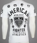 AMERICAN FIGHTER Fort Hays White Athletic Fit Mens Crewneck T-shirt S-3XL NWT */