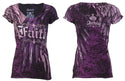 ARCHAIC by AFFLICTION Womens T-shirt Active Faith Black Slim Fit S-L NWT