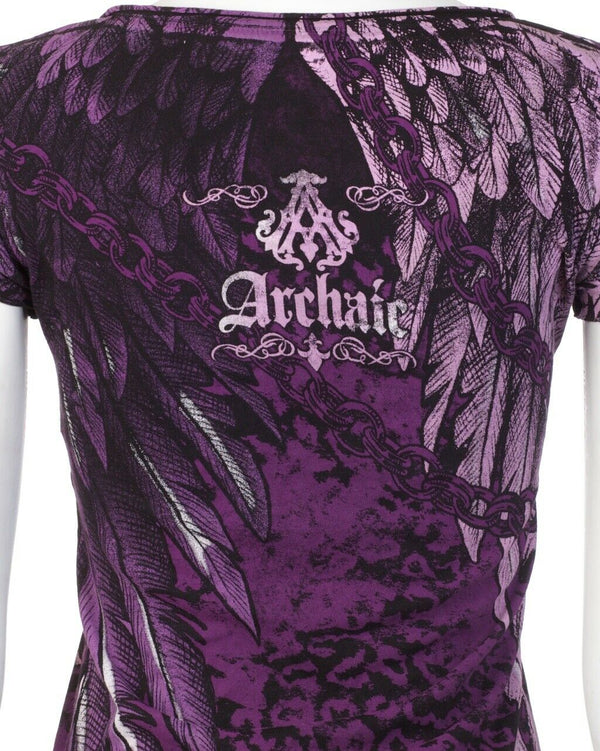 ARCHAIC by AFFLICTION Womens T-shirt Active Faith Black Slim Fit S-L NWT