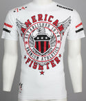 AMERICAN FIGHTER Excelsior White Athletic Fit Mens Crewneck T-shirt L-3XL NWT */