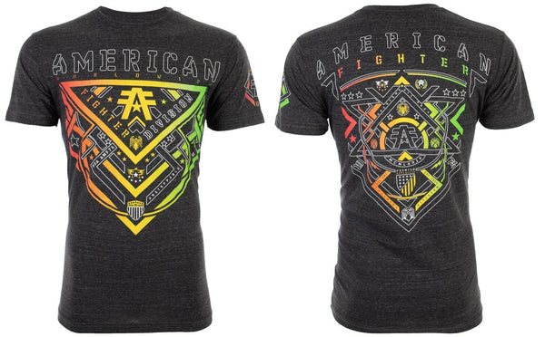 AMERICAN FIGHTER Mens T-shirt Alberta Black Athletic Fit L-3XL NWT */
