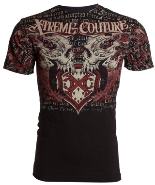 Xtreme Couture By Affliction Men's T-Shirt LIGHTNING Black