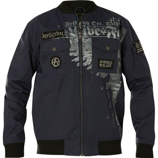 AFFLICTION INVICTUS Men's JACKET Navy Biker